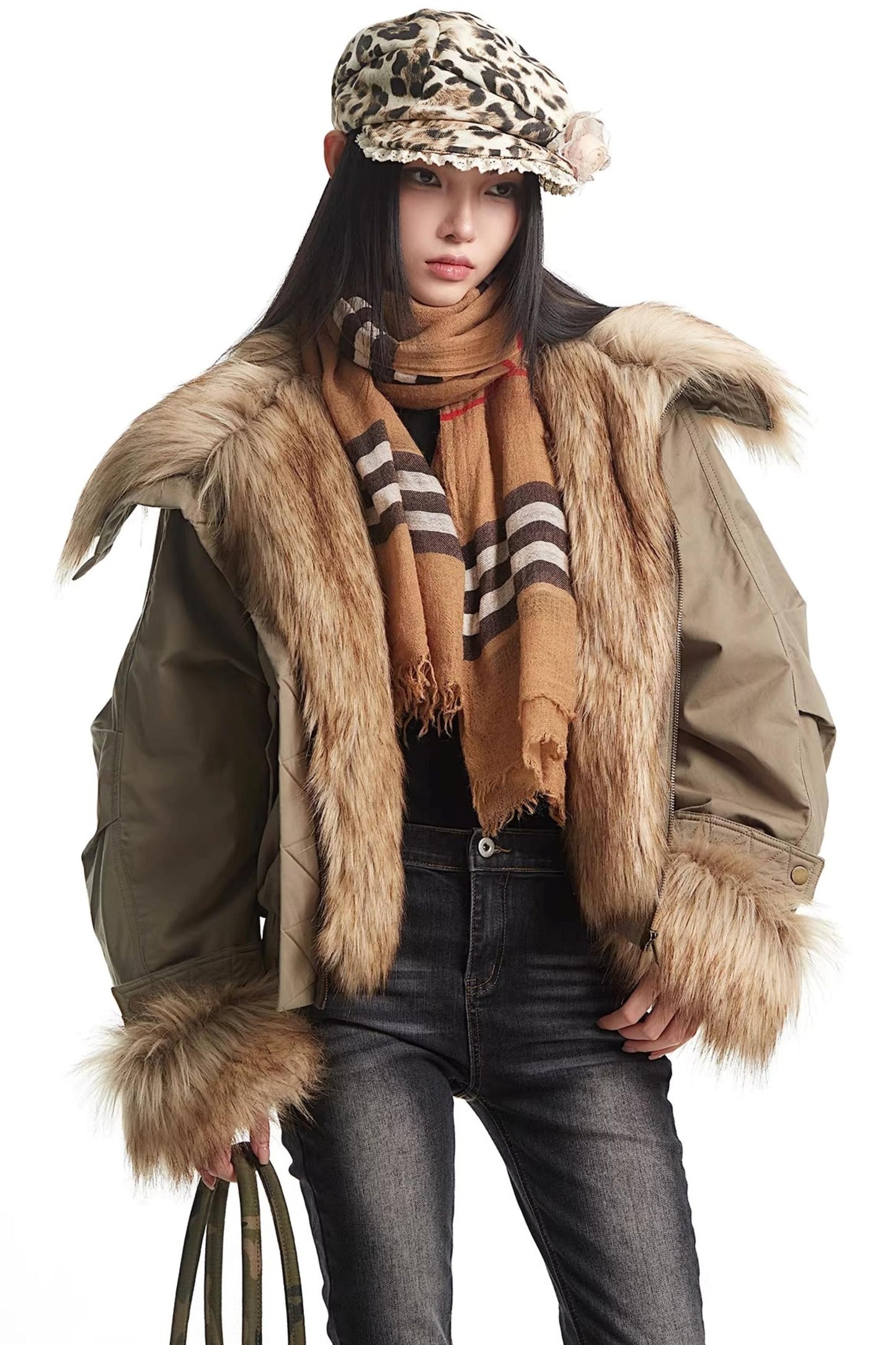 American Retro Fur-Lined Jacket