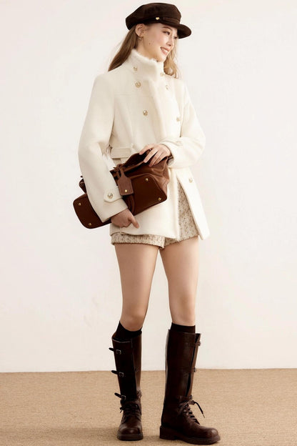 Winter Retro Woolen Double-Breasted Coat