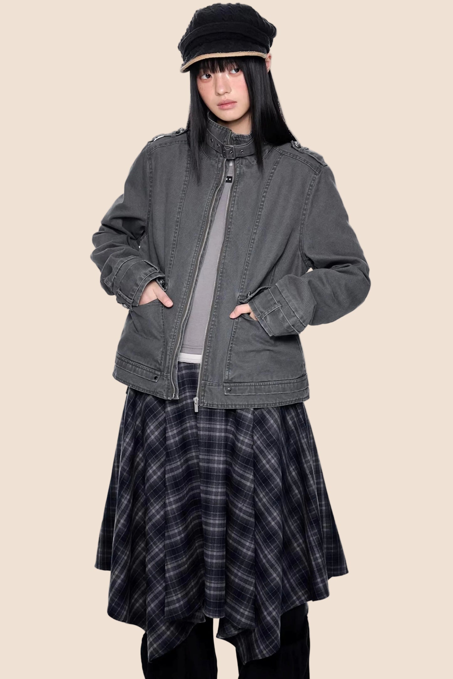 Washed Vintage Workwear Jacket