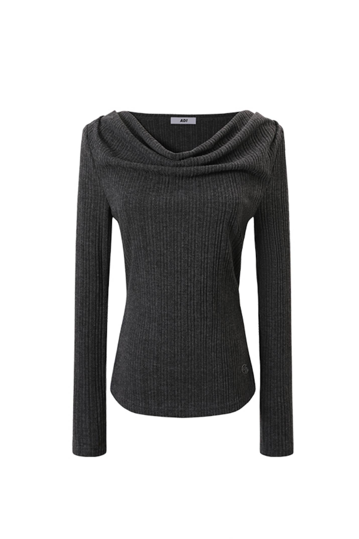 Long Sleeve Swing Neck Knit Top