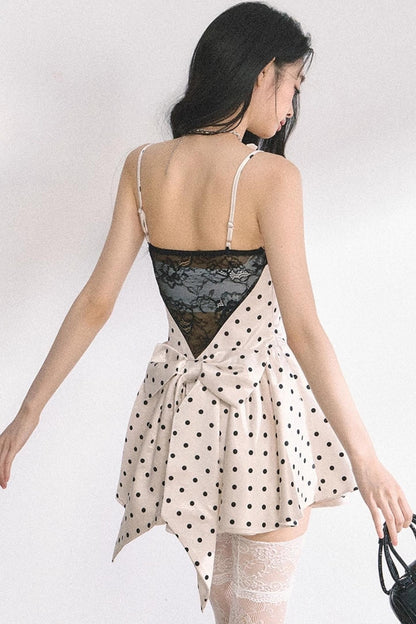 Ruffled Polka Dot Mini Dress