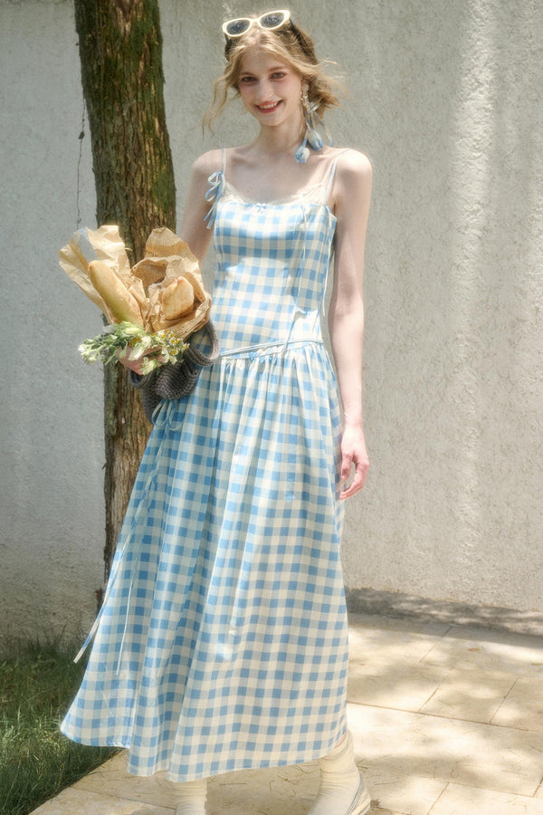 Galaxy Blue Pleated Sundress