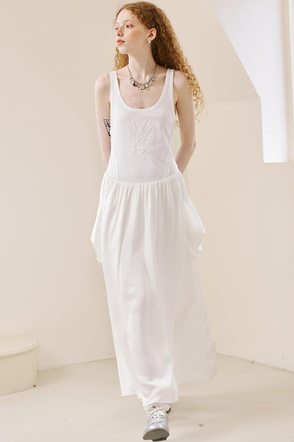 Swallow Embroidered Summer Dress