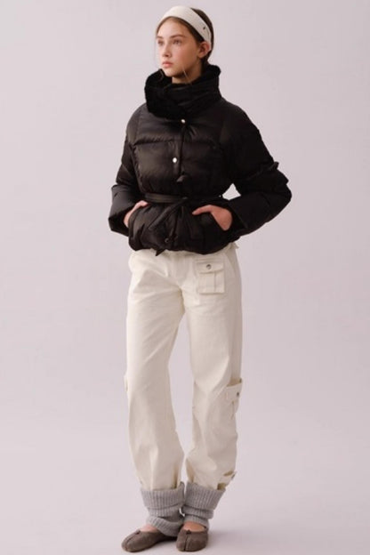 Retro Cotton Wide-Leg Pants