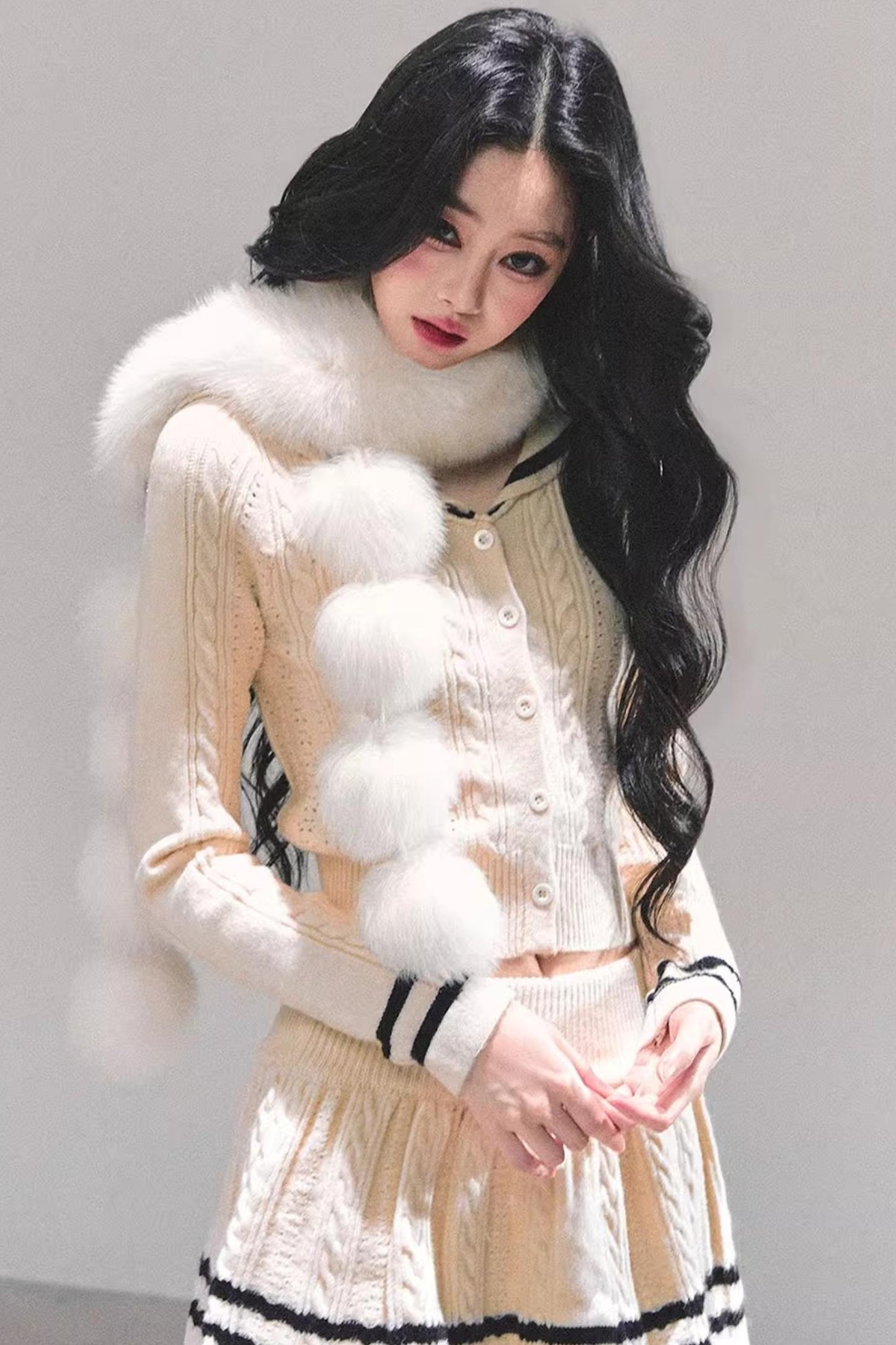Faux Fox Fur Collar Scarf