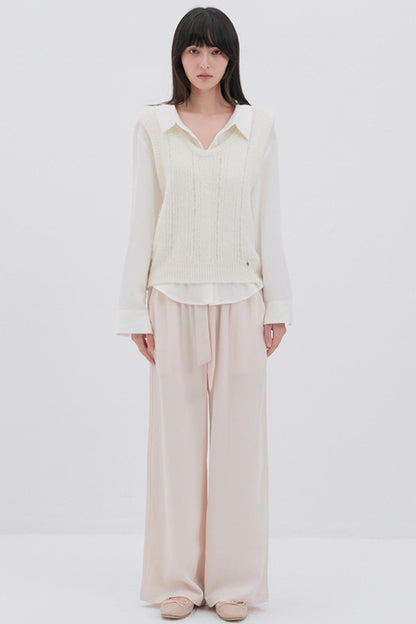 Luxury U-Neck Wool Top