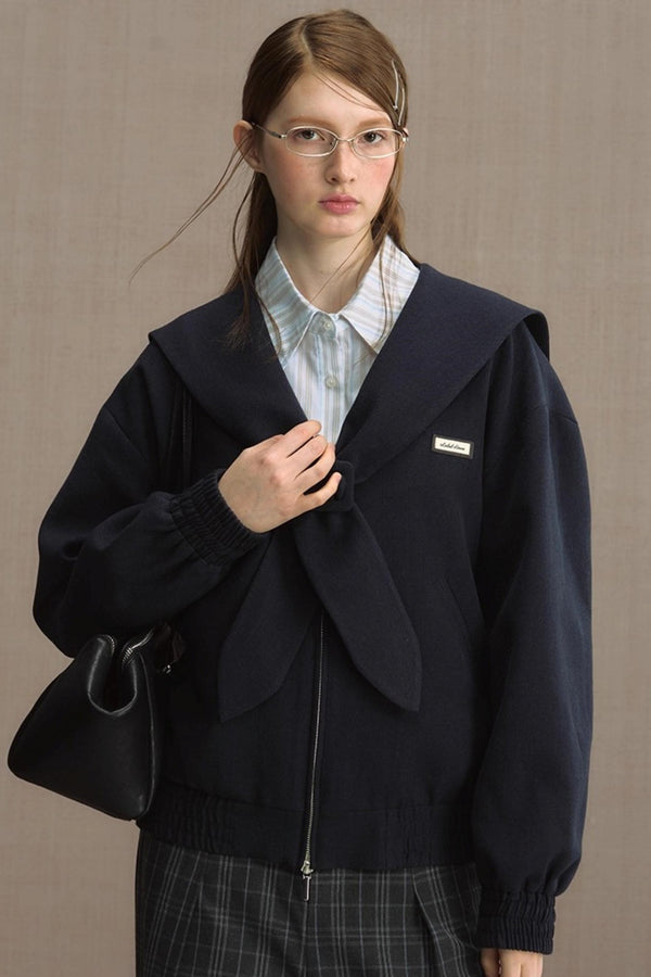 Mariner Navy Cropped Jacket