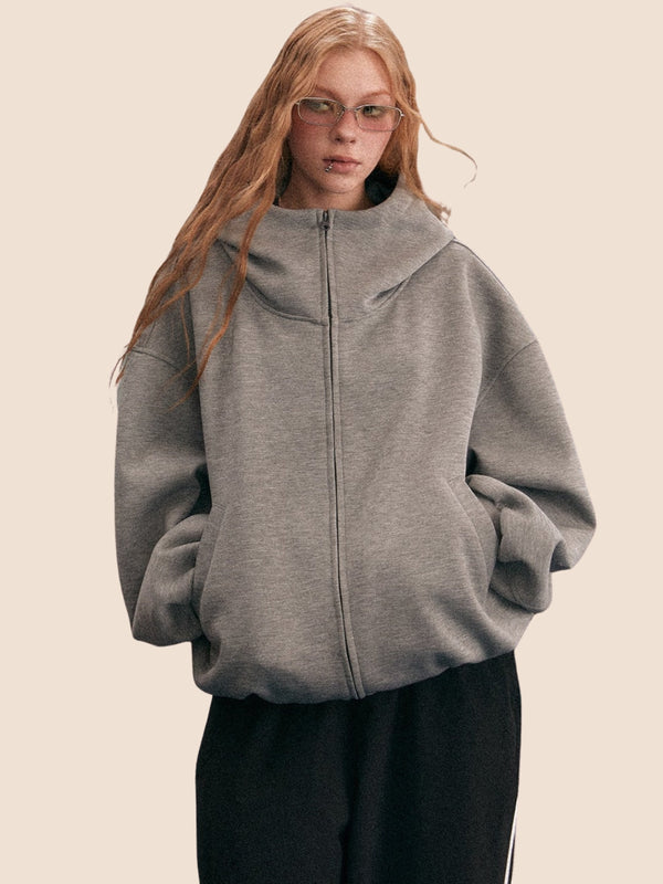 Thickened Gray Cardigan Jacket