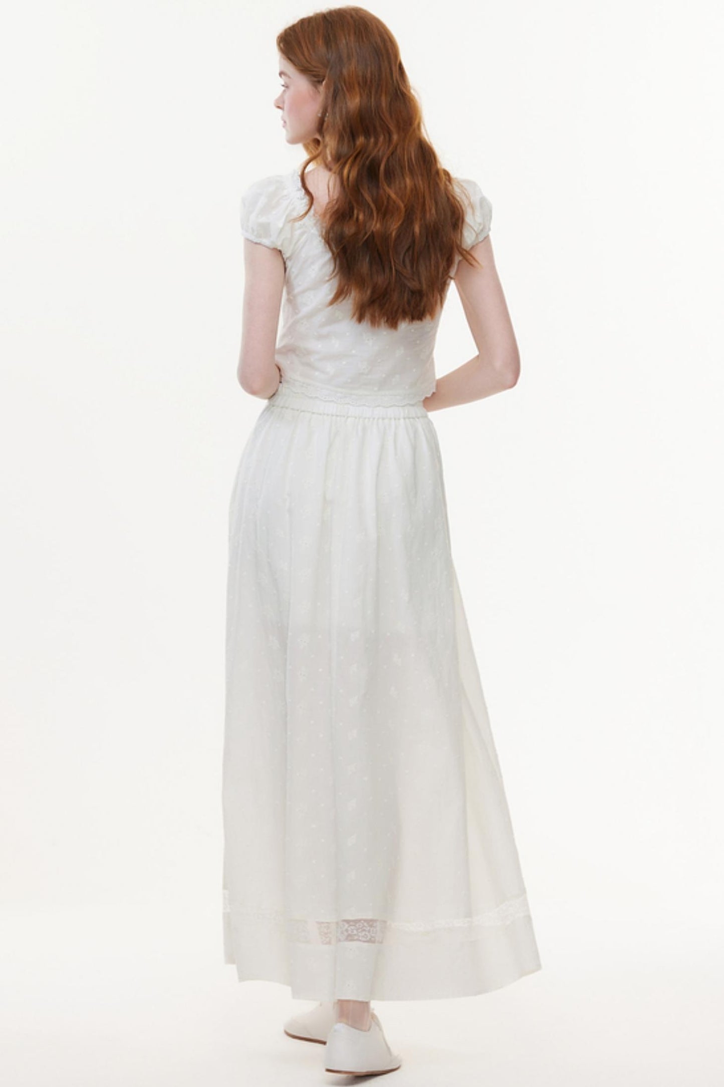 Skeleton Embroidered Two-Piece Skirt Set-Up