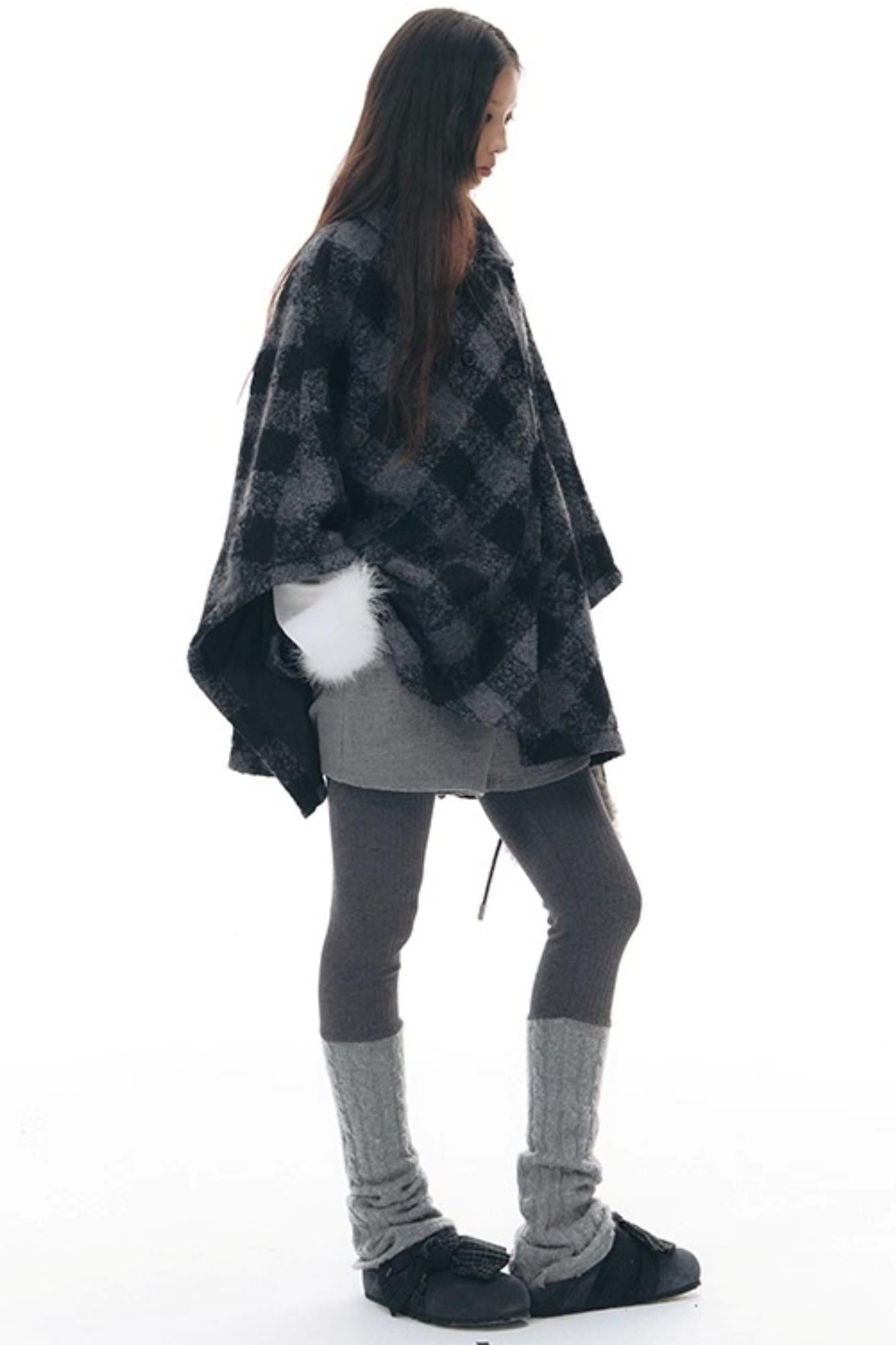 Patchwork Tweed Bootcut Shorts