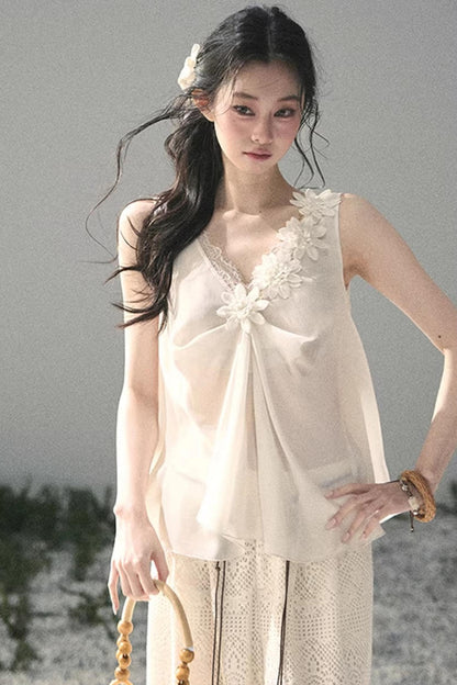 Silent Rose Semi-Sheer Lace T-Shirt