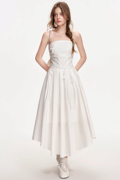 Delicate Lace Strapless Dress