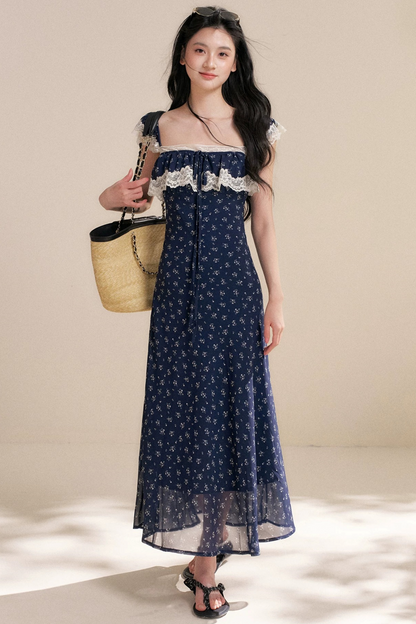 French Lace Floral Dress
