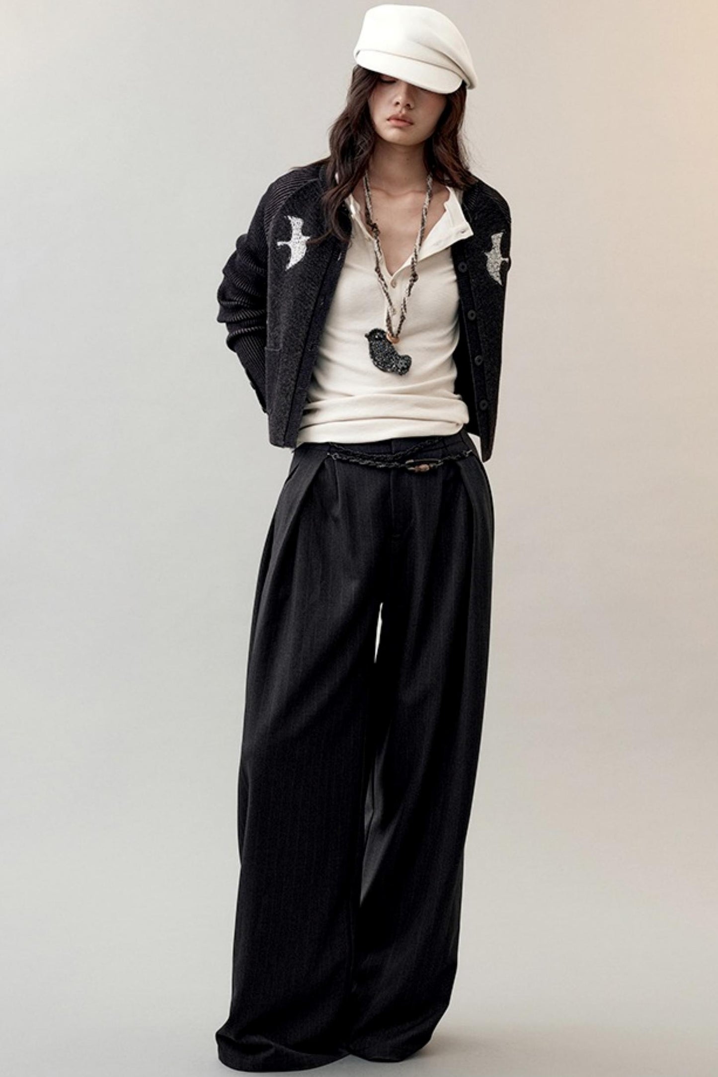 Feather Shadow Knitted Cardigan