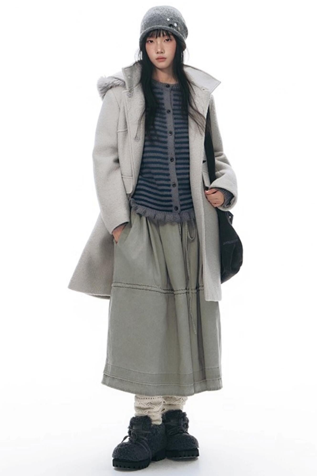 Vintage Striped Sweater Cardigan