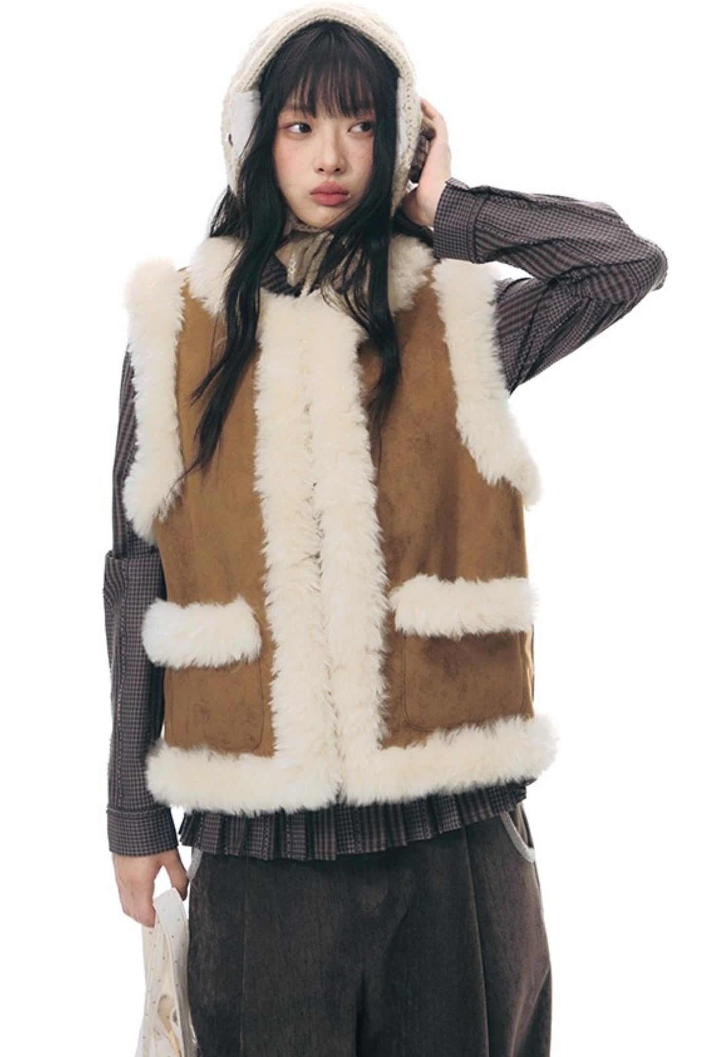 Vintage Reversible Suede Vest Jacket