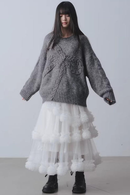 Winter Gift Bow Sweater