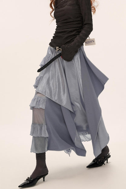 Micro-Sheer Long Skirt