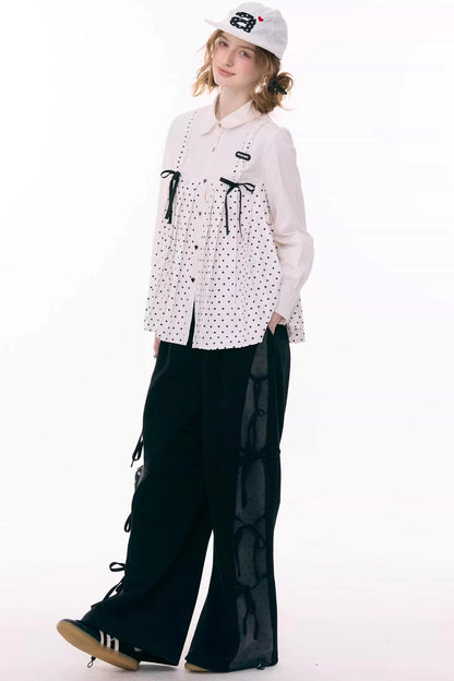 Bow Doll Collar Long Sleeve Shirt