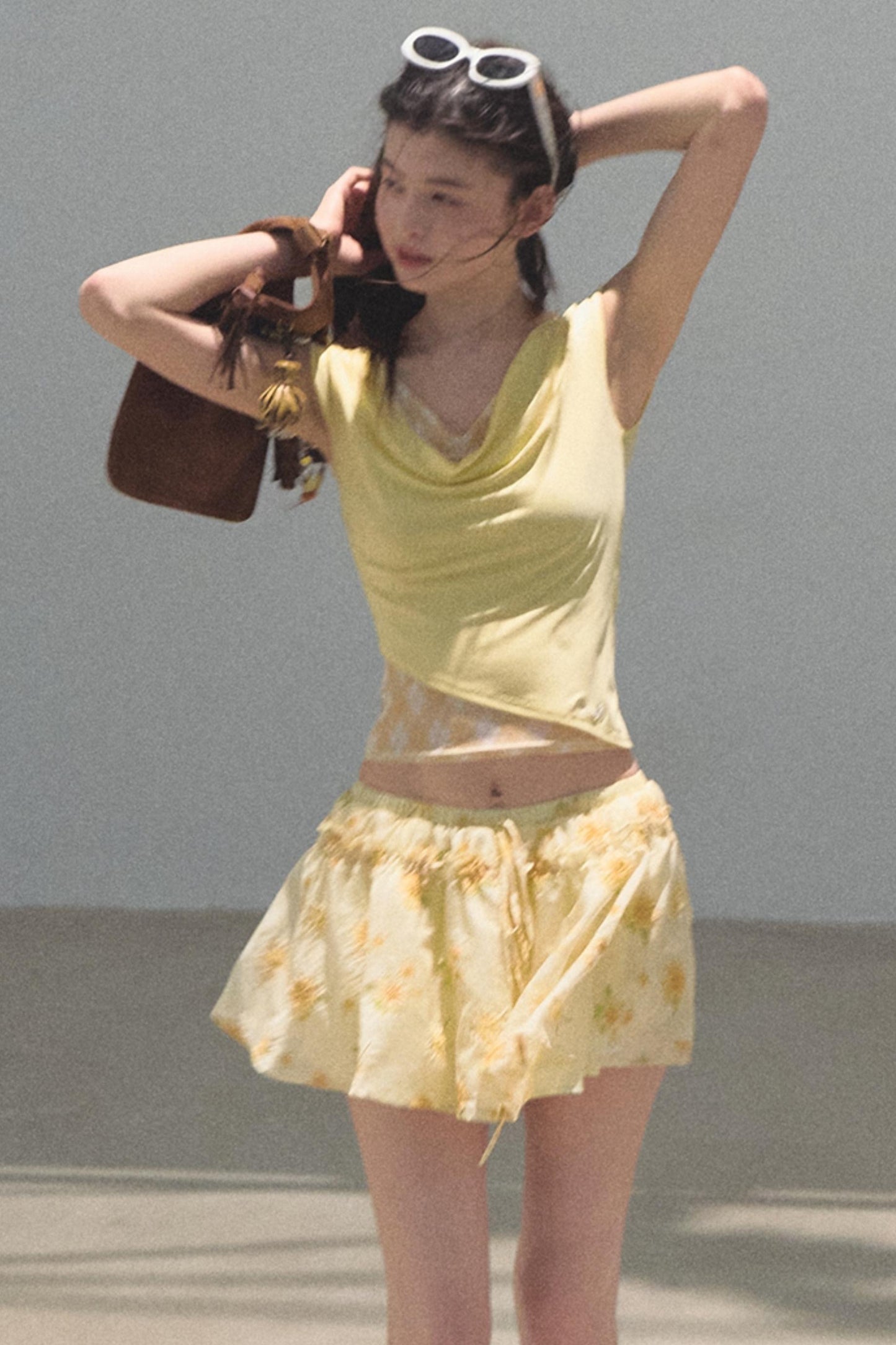 Embroidered Puffy A-Line Skirt