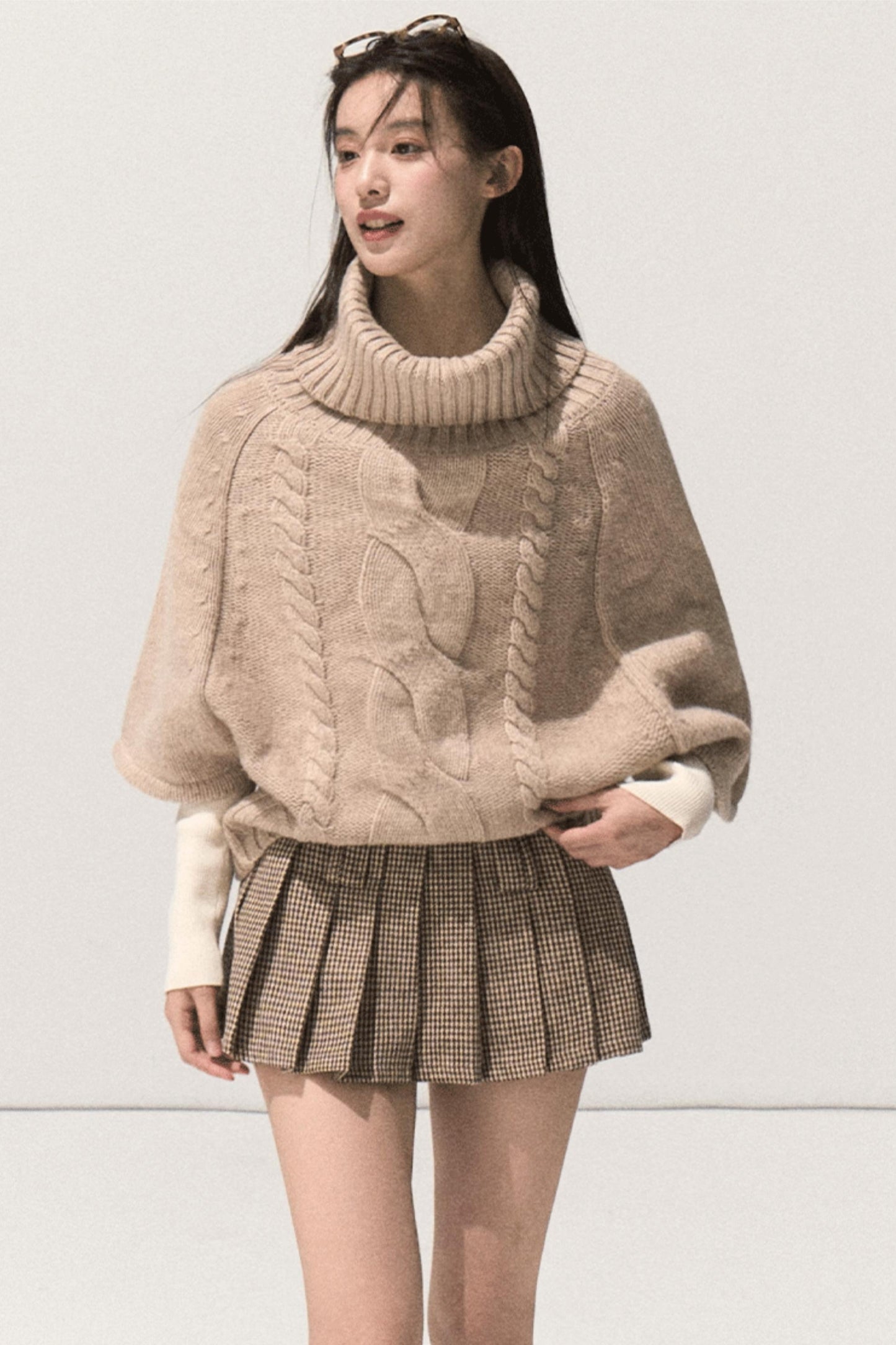 Throbbing Campus Lovers Woolen Skirt