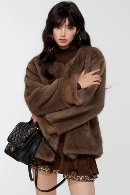 Slavic Aesthetics Fur-Cuffed Jacket