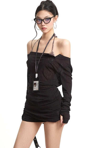 Slanted Shoulder Dress