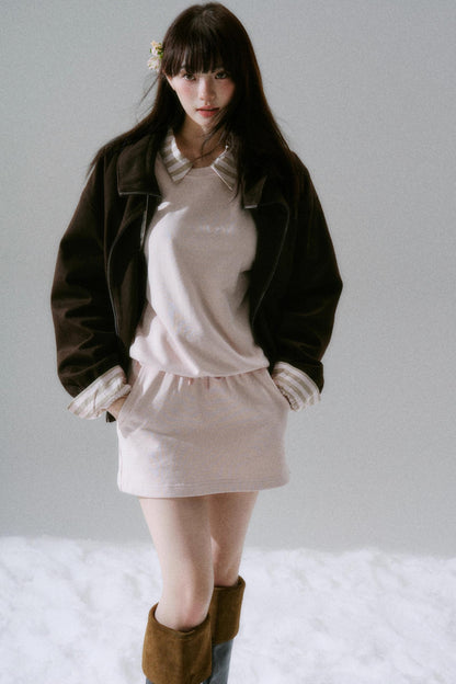 Caramel Croissant Patchwork Jacket