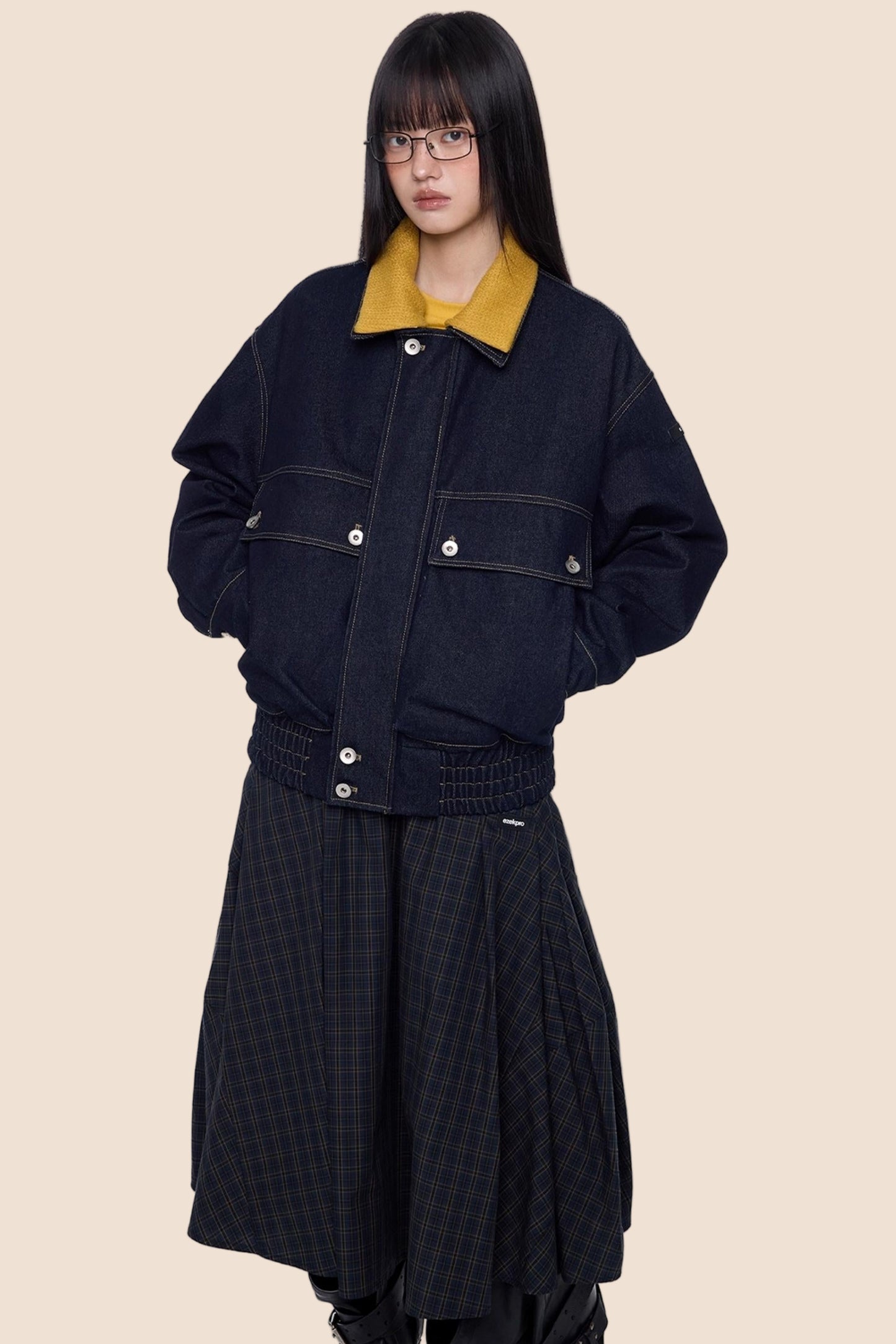 Vintage Denim Lapel Jacket