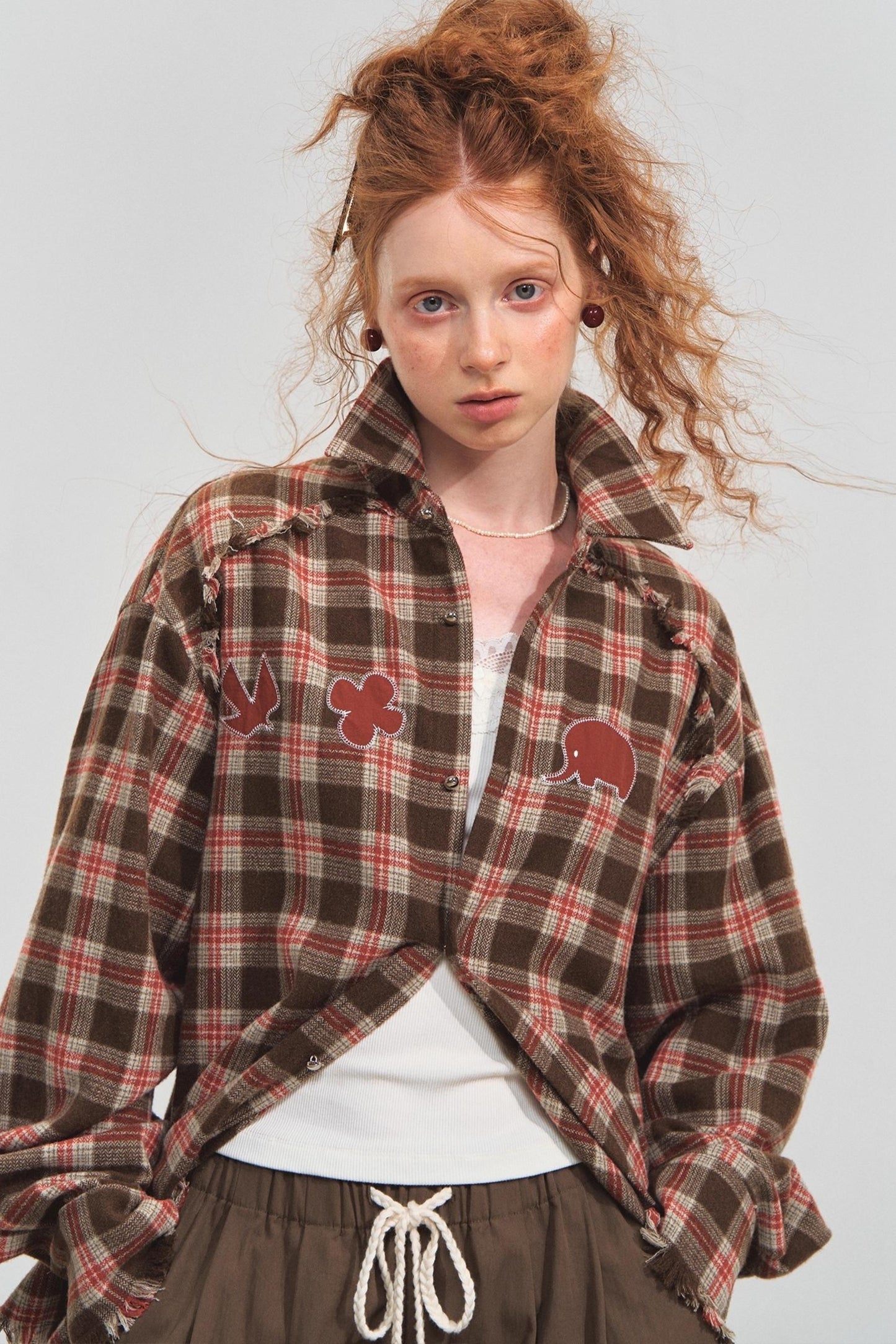 Fun Fringe Plaid Shirt