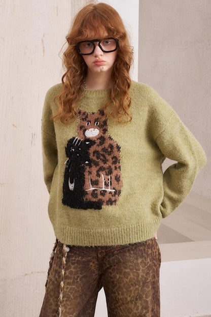 Leopard Crew Neck Sweater