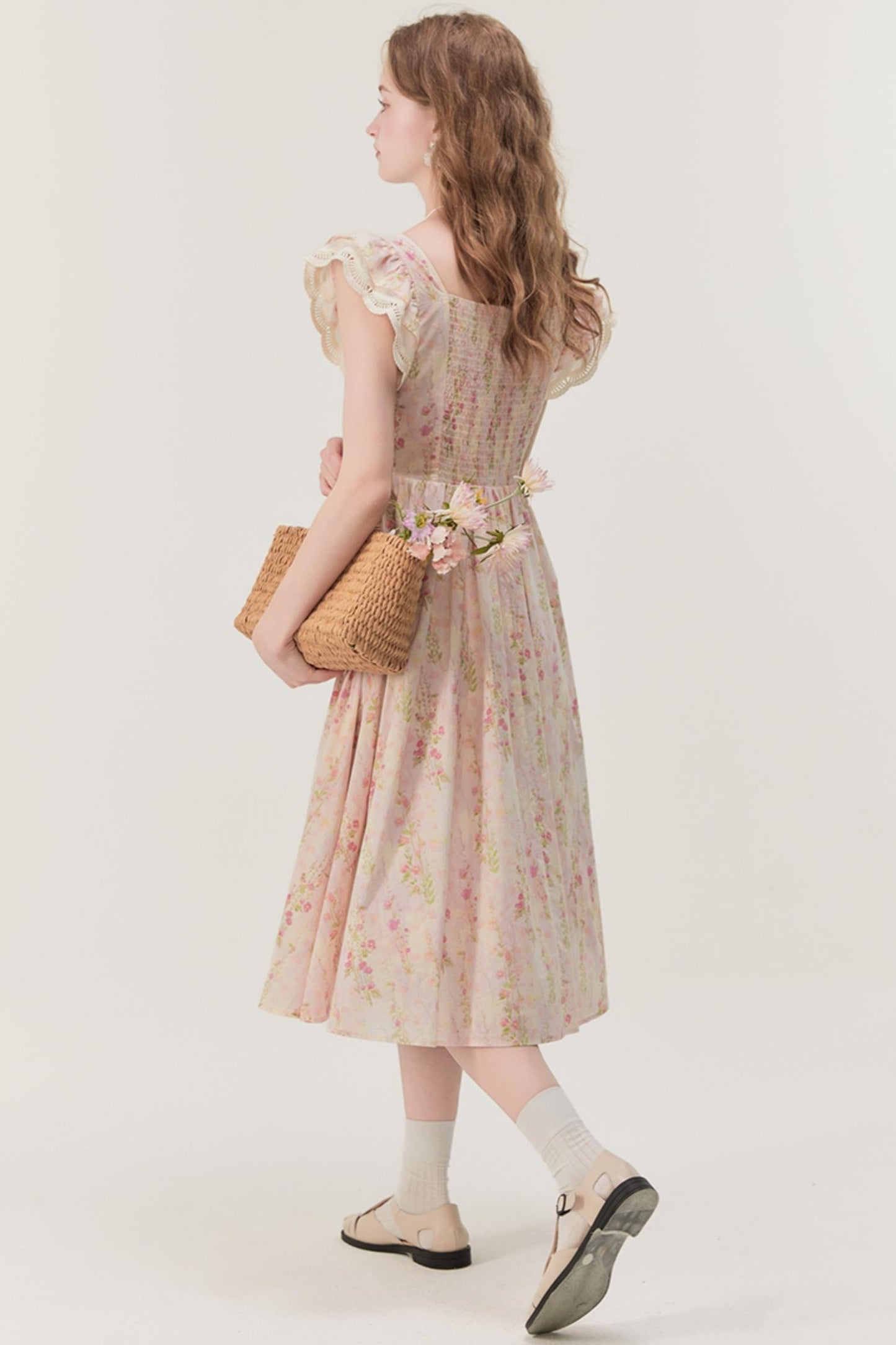 French Lace Floral Dress