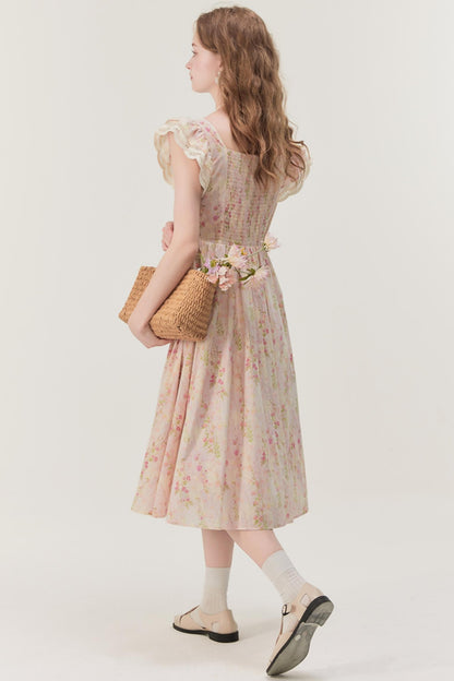 French Lace Floral Dress