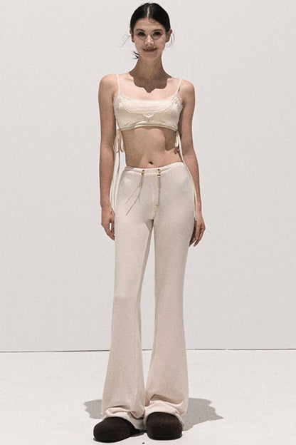 Soft Crewneck Knitwear Trouser Set-Up