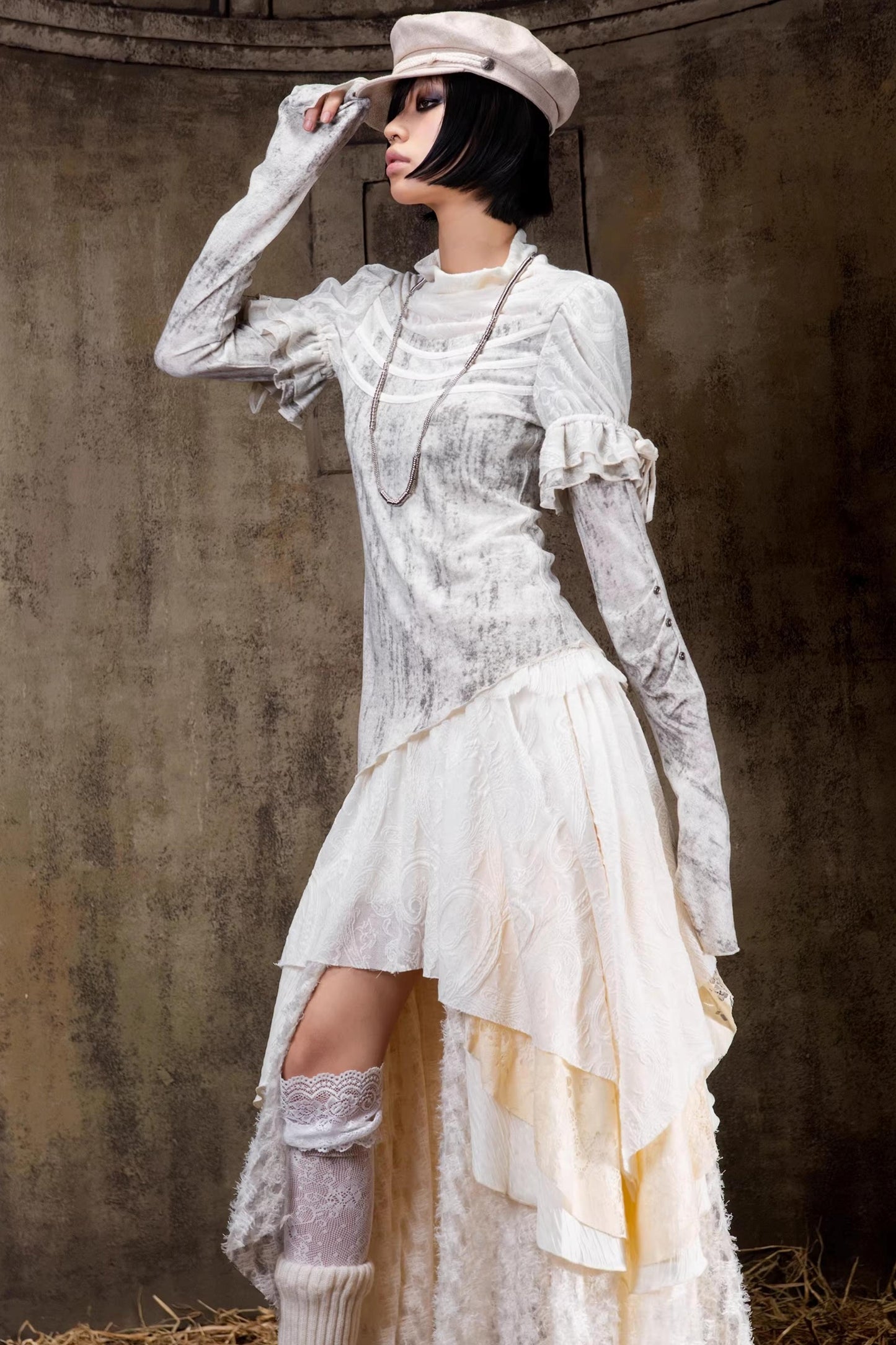 Gestricktes Oberteil im Palast-Stil