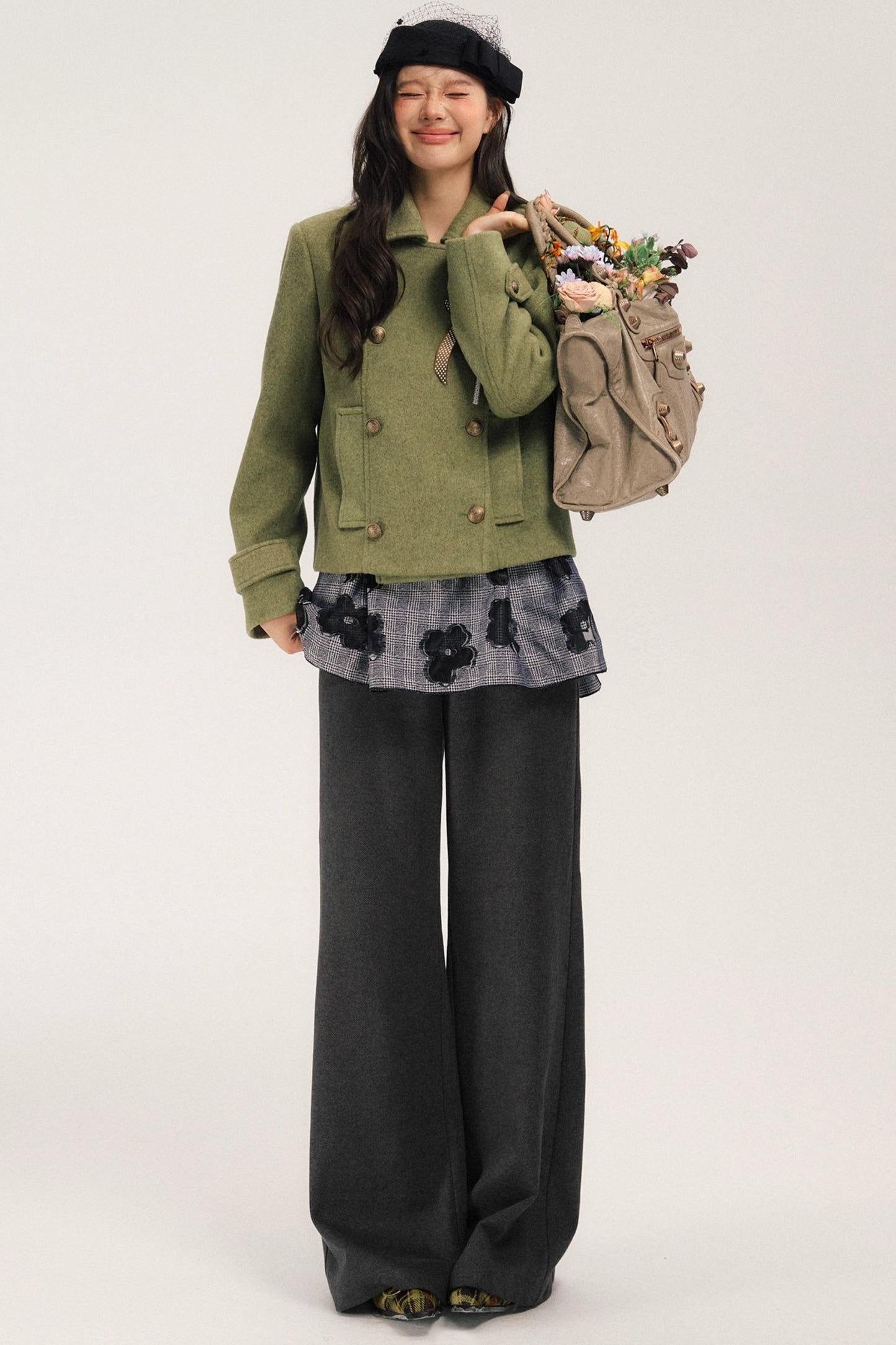 Flight Diary Woolen Jacket & Skirt Set-Up