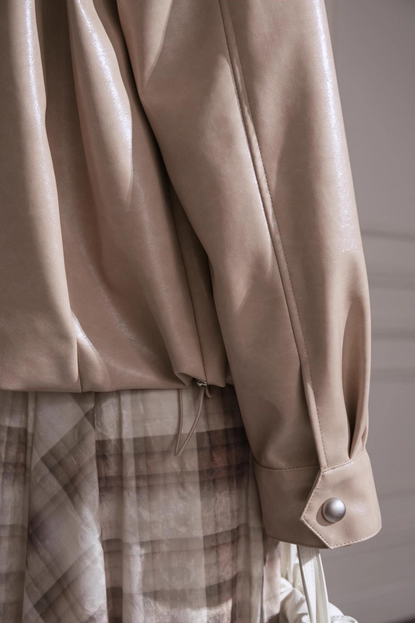 Plaid Light Shadow Long Sleeve Dress