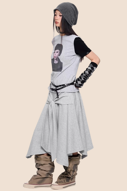 Gemusterter Raglan-Sommeroberteil