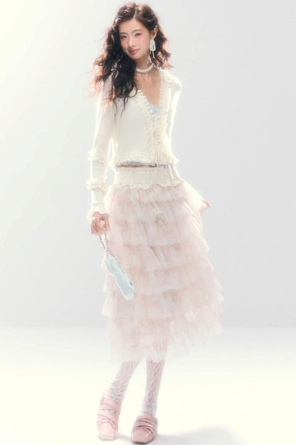 Multi-Layered Mesh Skirt