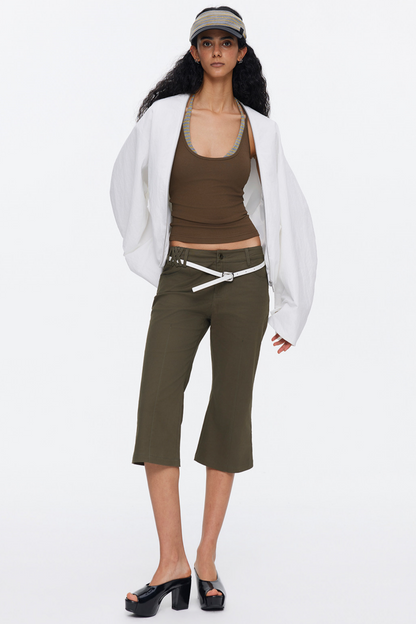 Simple Pleated Cocoon Coat