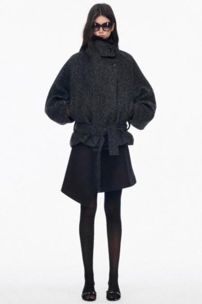 Irregular Toggle Button Skirt