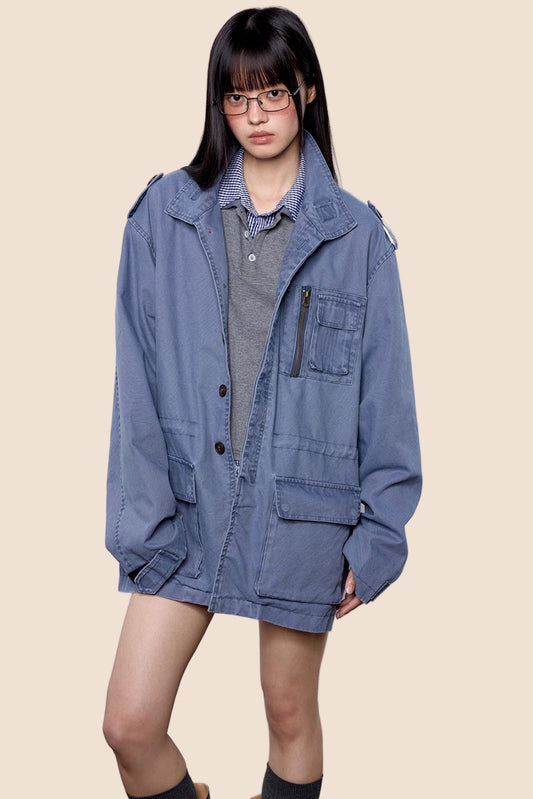 Vintage Cargo Zip Jacket