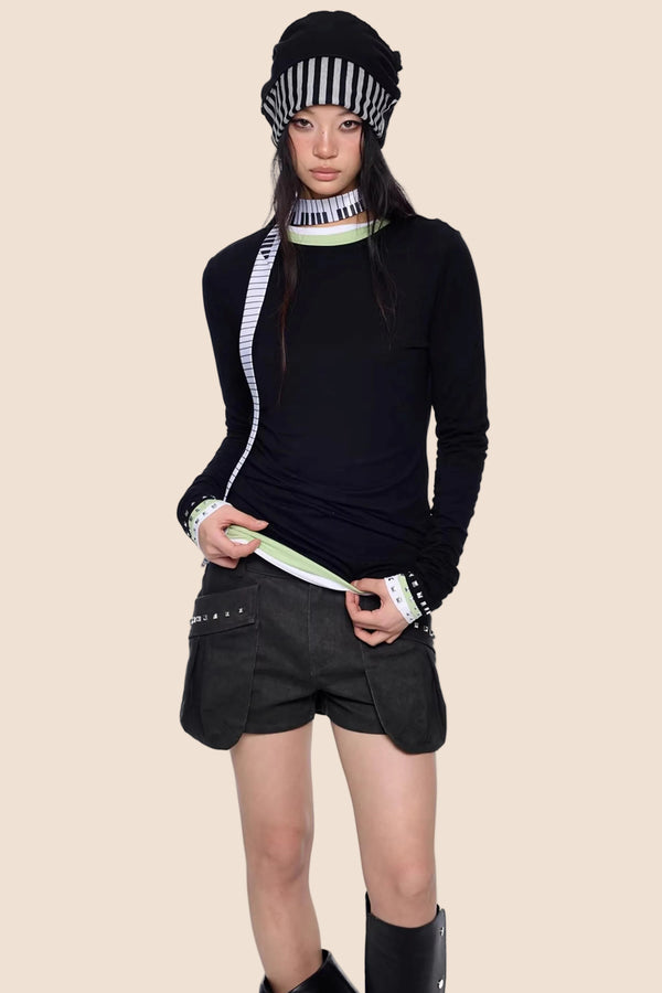 Rivet Retro Slim Top