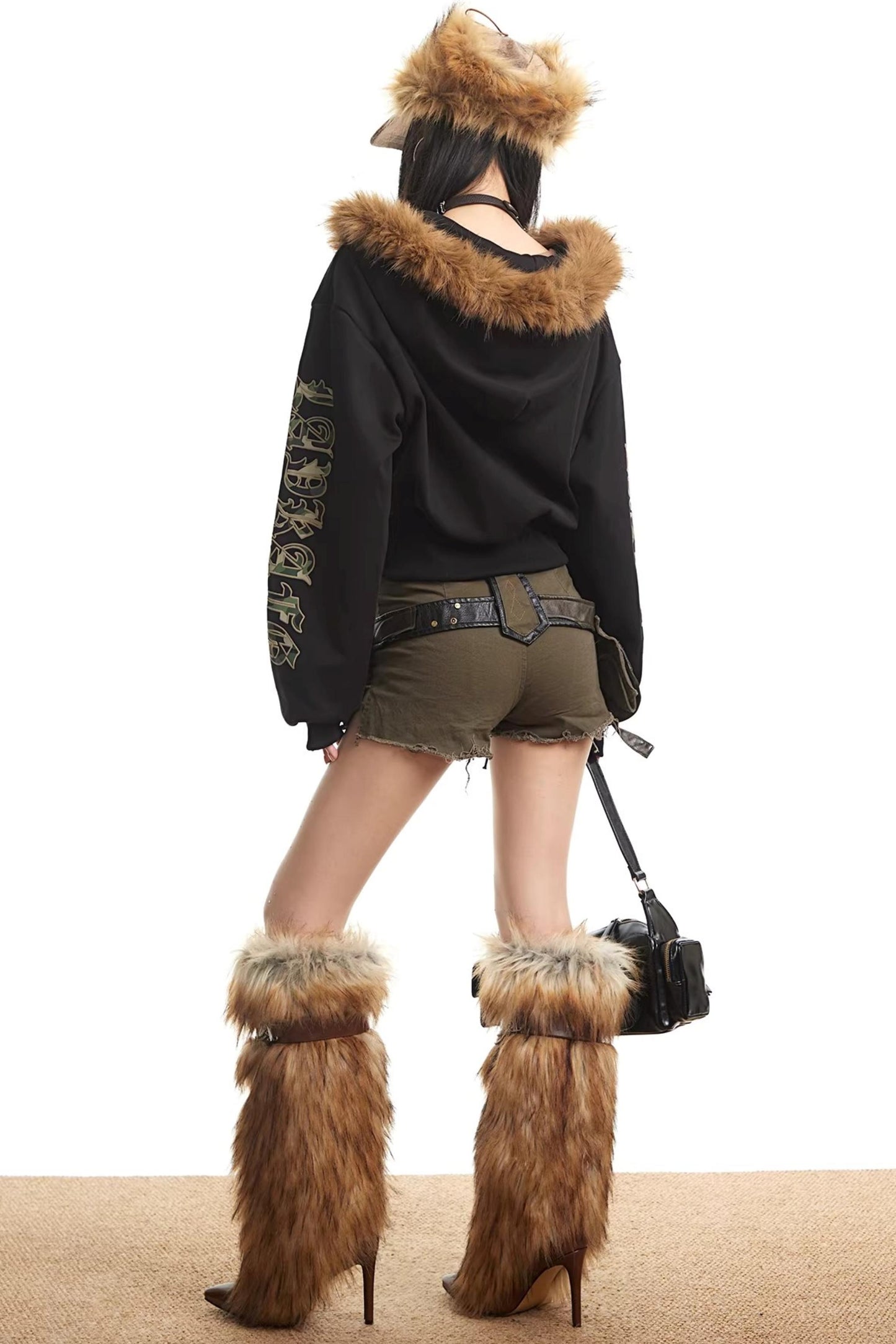 Light Gray Hooded Cardigan Jacket