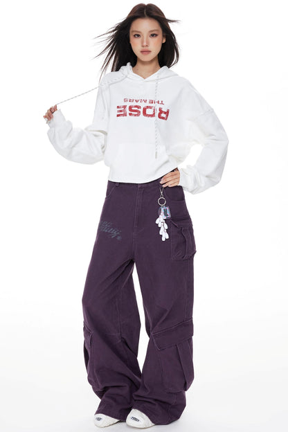 Vintage Red Hooded Sweatshirt