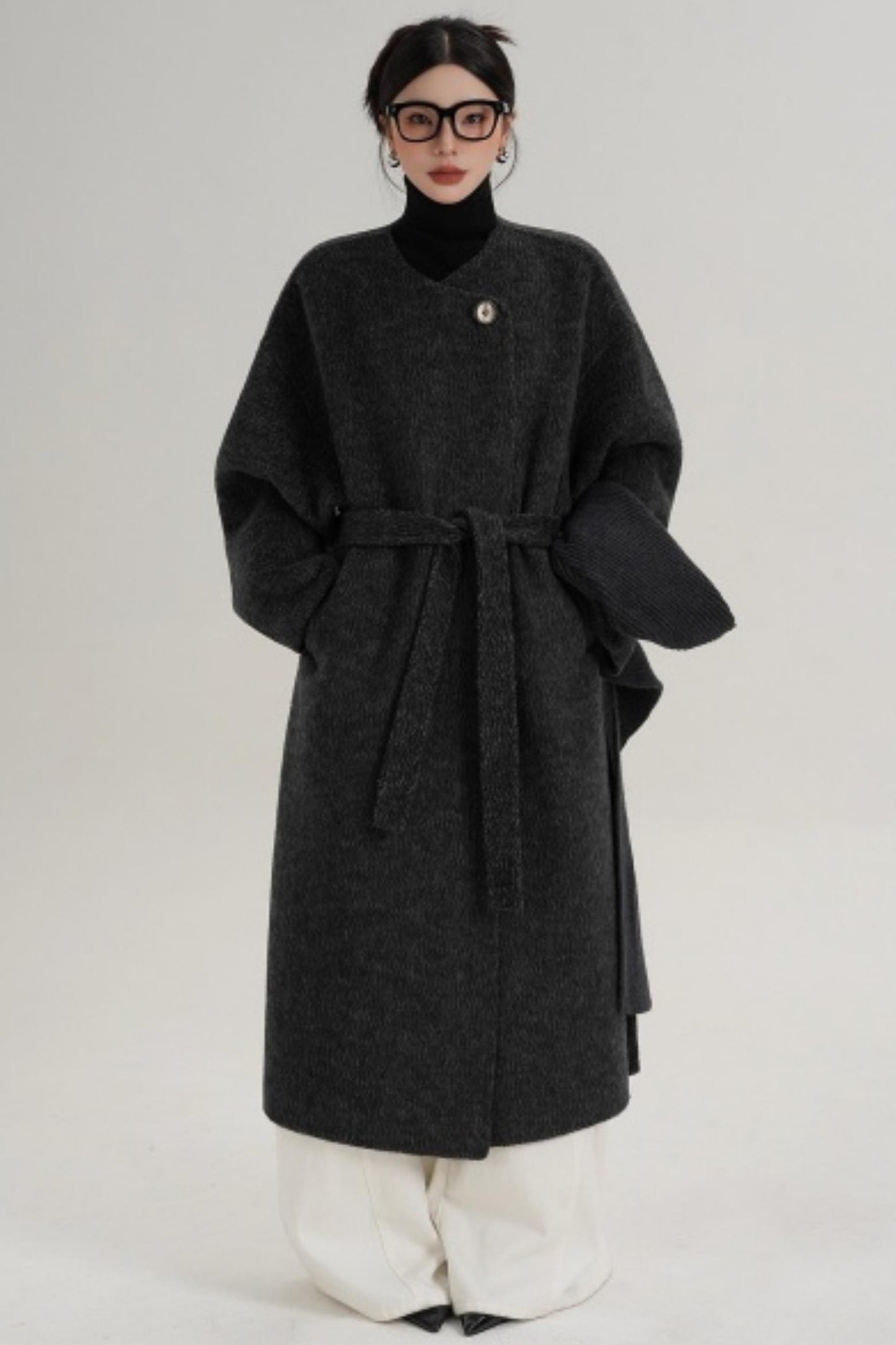 Hooded Double-Sided Wool Coat