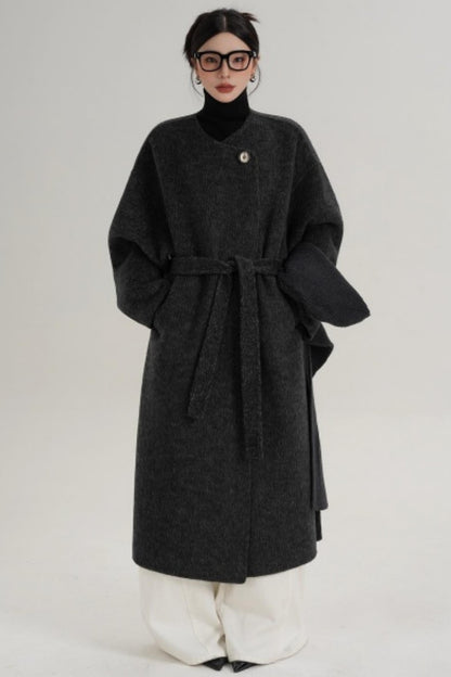Hooded Double-Sided Wool Coat