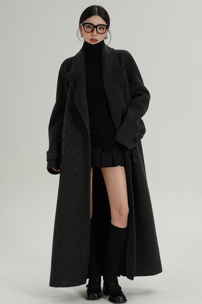 Woolen Long Silhouette Dress
