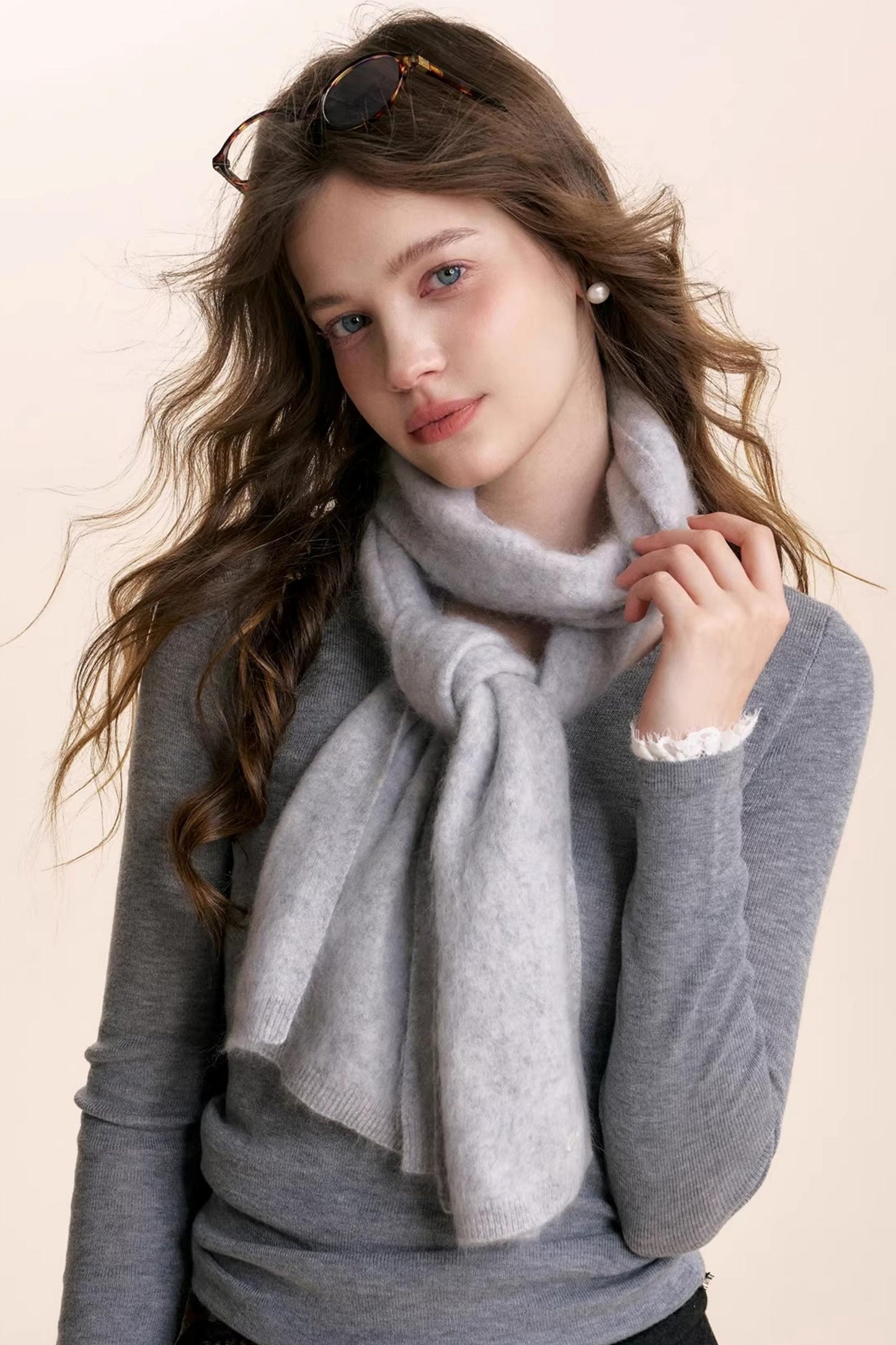 Linen Wool V-Neck Top