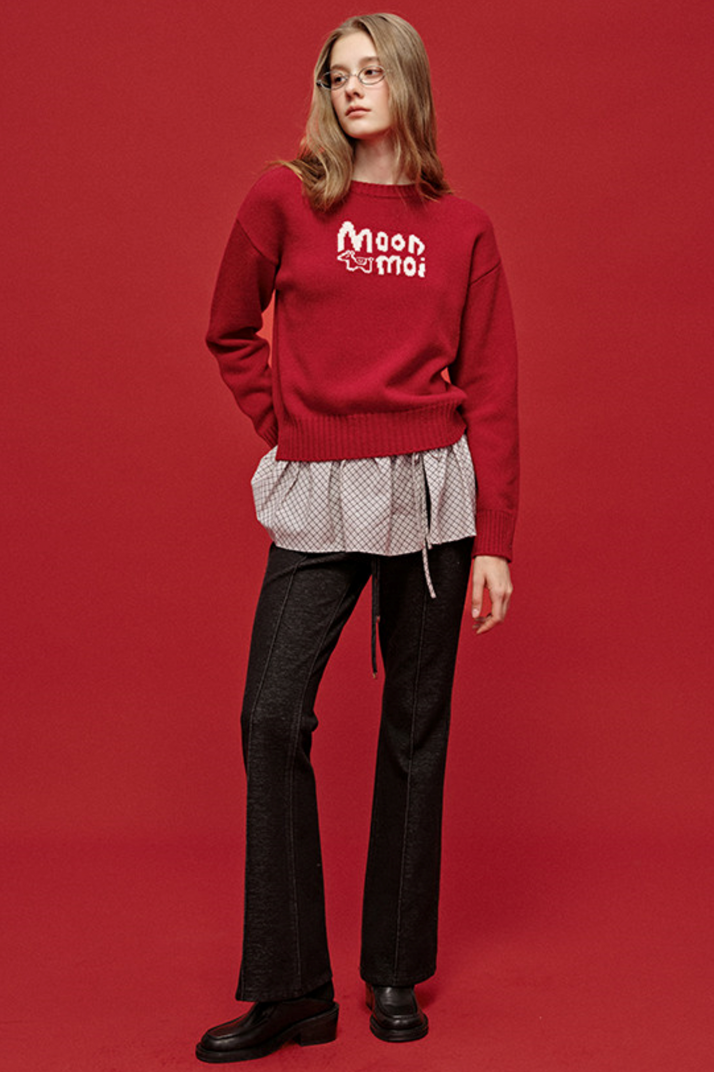 Embroidered Patchwork Flared Pants